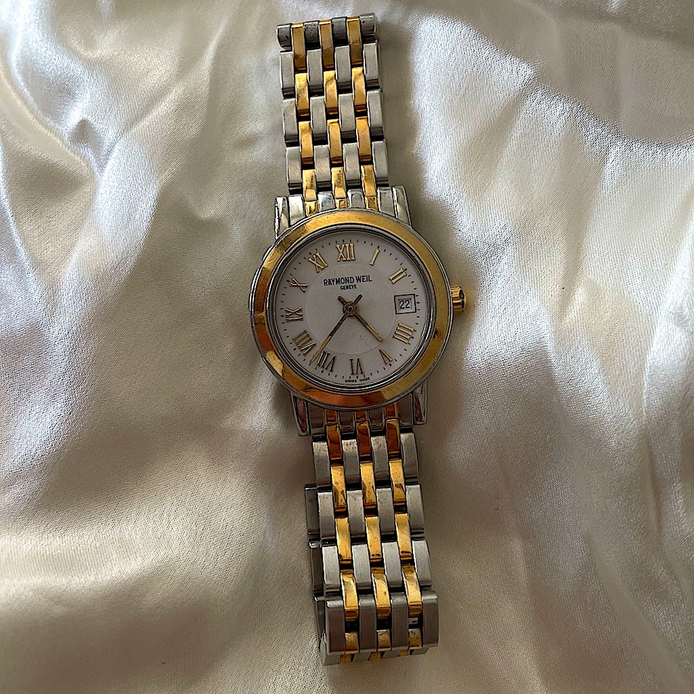 Raymond Weil White Dial Two-Tone Stainless Steel Watch
